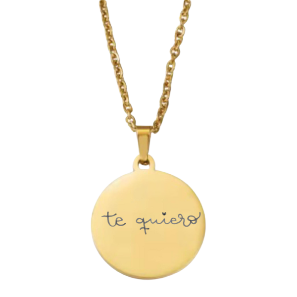 Collar disco “20 mm” plateado y dorado