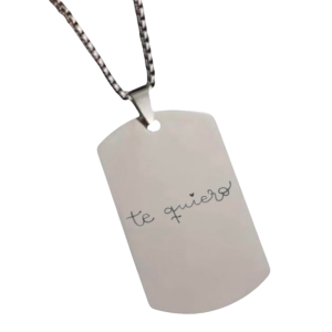 Collar Estilo Militar con Letra Manuscrita